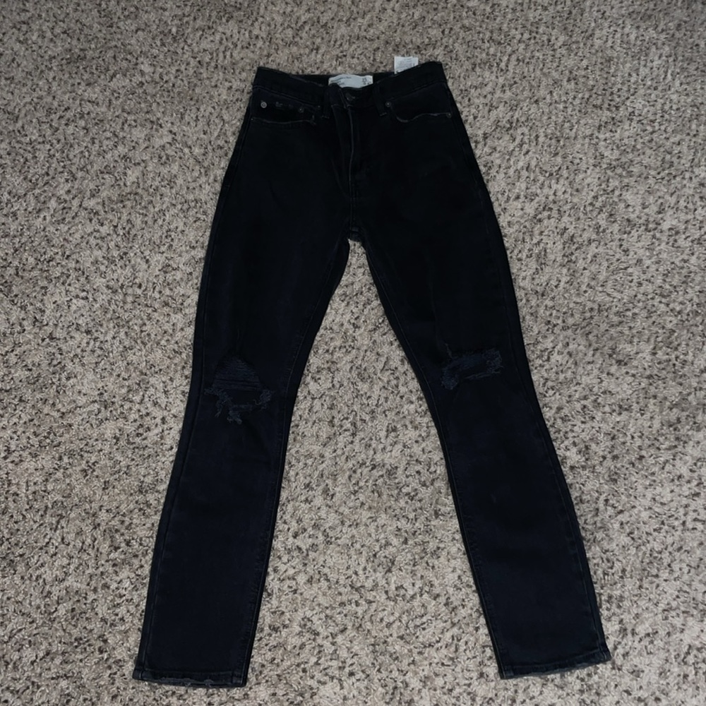 ⚡️BRAND NEW⚡️Black washed Abercrombie & Fitch skinny jeans